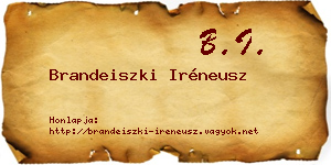 Brandeiszki Iréneusz névjegykártya